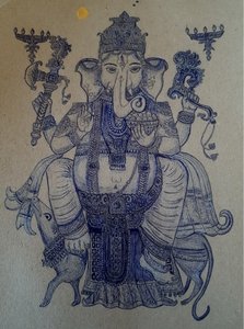 Ganesha rider på Vahana.