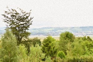 Oljemålning i naturlandskapsstil av Albert Mansour