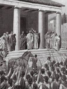 Themistokles hedrad i Sparta (litografi) av A.C. Weatherstone