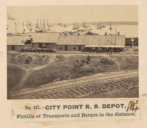 City Point Järnvägsdepå av A.J. Russell