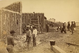 [Stockade byggd av general Haupt för skydd av statlig egendom, Orange  Alexandria R.R., Alexandria, Virigina]