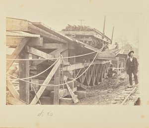 [Experiment med fackverk, Alexandria, Va.] av A.J. Russell