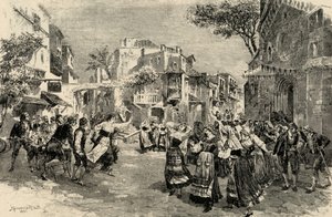 Mascagnis opera Cavalleria Rusticana - sista akten av A. (after) Bonamore