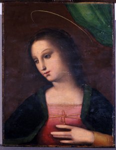 Porträtt av Maria (tempera på trä)