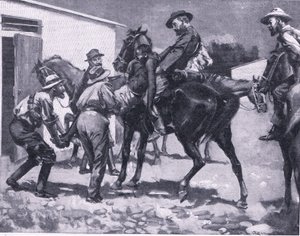 Esaus försök att fly, från After Pretoria: The Guerilla War publicerad av Harmsworth Bros Limited, 1901