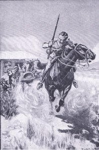 Escape of a scout, från After Pretoria: The Guerilla War publicerad av Harmsworth Bros Limited
