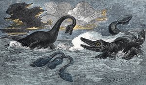 Plesiosaurie och en ichthyosaurie från nedre juraperioden