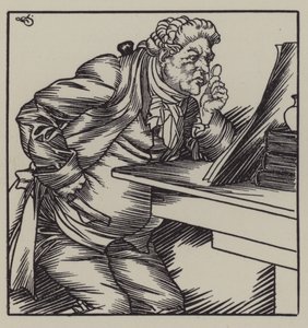 Illustration till The Essays of Elia av Charles Lamb (litho) av A. Garth Jones