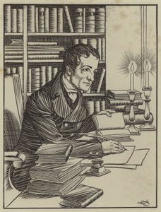 Illustration till The Essays of Elia av Charles Lamb (litho) av A. Garth Jones
