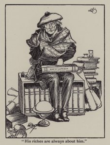 Illustration till The Essays of Elia av Charles Lamb (litho) av A. Garth Jones