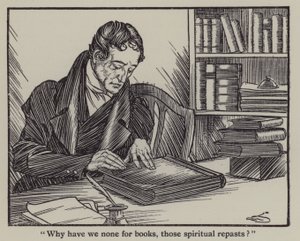 Illustration till The Essays of Elia av Charles Lamb (litho) av A. Garth Jones