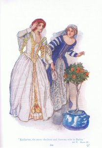 Katherine den mest lydiga och plikttrogna frun i Padua (The Taming of the Shrew), från Tales from Shakespeare pub. av Ward Lock & Co Ltd