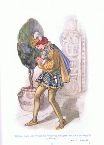 Proteus skickade till och med av henne själva ringen hon gav honom som avskedspresent i Verona (Two Gentlemen of Verona), från Tales from Shakespeare pub. av Ward Lock & Co Ltd