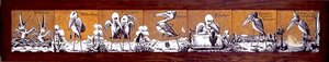 Kakelpanel, ca 1876 (blandade media) av A. Masson