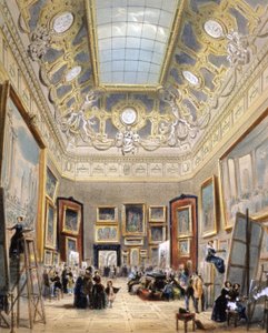 Studiedag vid Louvren, ca 1850 (litografi)