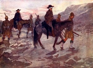 Boerledarna fick ögonbindel och bevakades av soldater från Black Watch, 1902, 1905.