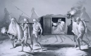 Stolpestol i indisk stil i Punjab mellan Loudiana och Amritsar, 1859.