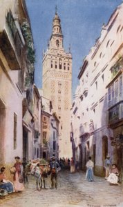 Sevilla, Giralda (färg litho)