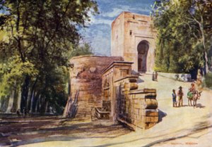 Alhambra, Rättvisaporten och kejsarens fontän (färg litho)