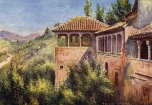 Alhambra, Drottningens Boudoir (färg litho)