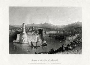 Inloppet till Marseilles hamn, Frankrike, 1875
