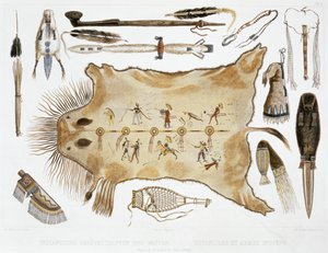 "Indiska redskap och vapen", 1843 av A Zschokke