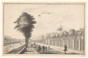 Posten Rijswijk sett från Noordwijk Rijswijk (titel på objekt) av A. de Nelly (attributed to)