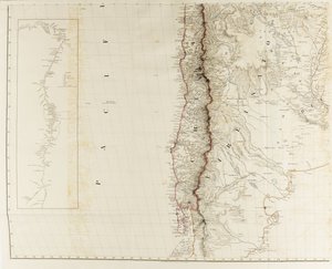 Konturer av de fysiska och politiska divisionerna i Sydamerika