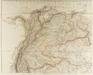 Konturer av de fysiska och politiska divisionerna i Sydamerika