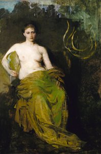 Halvdraperad figur av Abbott Handerson Thayer