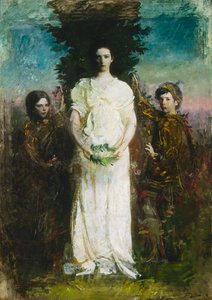 Mina barn Mary, Gerald och Gladys Thayer, ca. 1897. av Abbott Handerson Thayer