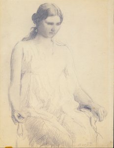 Studie av en ung kvinna av Abbott Handerson Thayer