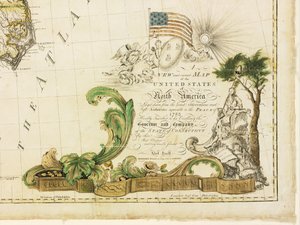 Amerikas första nationella karta, 1784 av Abel Buell