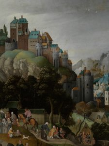 Detalj av Kristus som bär korset
