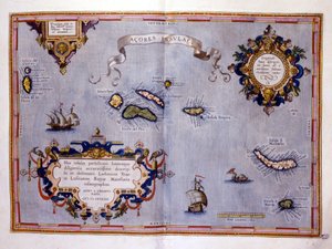Azorerna, enligt Atlas of Ortelius