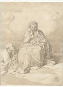 Den heliga familjen av Abraham Bloemaert