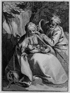 Den heliga familjen av Abraham Bloemaert