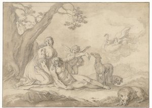 Diana en Endymion av Abraham Bloemaert