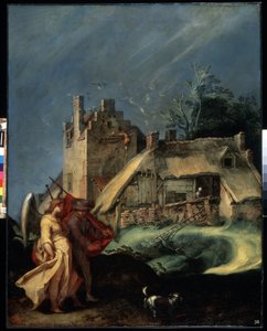 ""Den unge Tobias och ängeln (ärkeängeln Rafael)"" (Landskap med Tobias och ängeln) Målning av Abraham Bloemaert (1566-1651) 1610-1615 Mått 139x107,5 cm Eremitagemuseet, Sankt Petersburg (S:t Petersburg) av Abraham Bloemaert