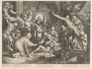 Uppfostran av Lazarus, ca. 1600.