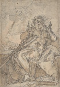Saint Paul Sittande, med sin omvändelse i bakgrunden, sent 1500-mitten av 1600-talet. av Abraham Bloemaert