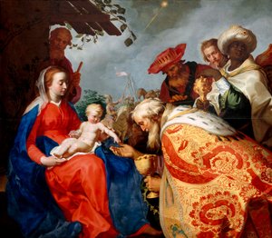 Magiernas tillbedjan, 1624 av Abraham Bloemaert
