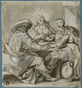 Måltiden i Emmaus av Abraham Bloemaert