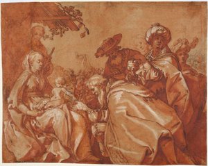 Tillbedjan av Magi av Abraham Bloemaert