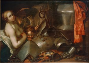 Venus och Amor i vulkanens smedja av Abraham Bloemaert