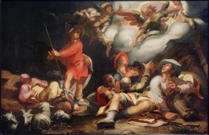 Bebådelse till herdarna av Abraham Bloemaert