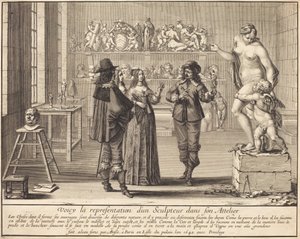 En skulptör i sin Atelier av Abraham Bosse