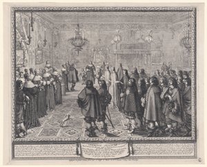 Ceremoni vid ingåendet av äktenskapskontraktet av Abraham Bosse
