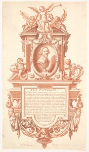 Epitafium och porträtt av Jacques Callot, 1635-36. av Abraham Bosse