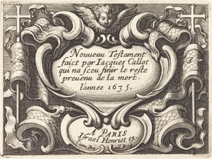 Frontispice till Callots "The New Testament" av Abraham Bosse